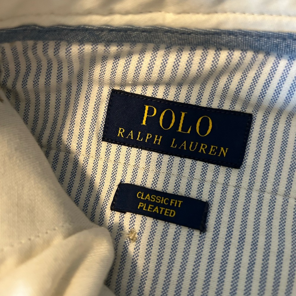 Ralph Lauren Polo Men’s Khaki Chino Pleated Pants 33x32